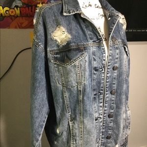 Womens Denim Jean Jacket Size Medium
